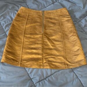 Old Navy Women’s Tan Suede Skirt Size 4 Mini Western m Carmel Zipper and pockets